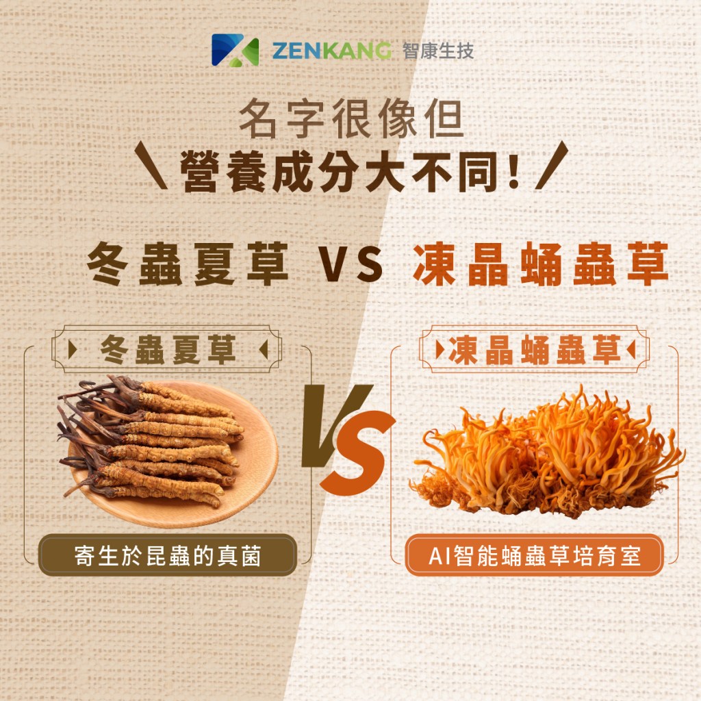 凍晶蛹蟲草跟冬蟲夏草的差別?